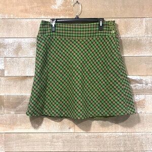 LOFT by Ann Taylor vintage wool blend green lined skirt 12P